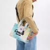 Coach Cargo 26 Rainbow Tie-Dye Print Canvas Recycled Leather Shoulder Crossbody Tote Bag Medium Women bags Silver Multicolor CU129-LHL38