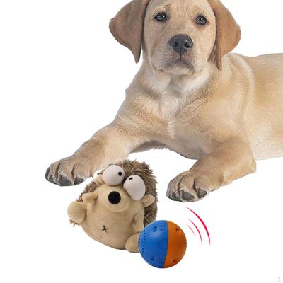 Bola de brinquedo interativa para cachorro que quica, pelúcia para animais de estimação que range, para pequenos e grandes