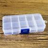 10Grid Can Split Transparent PP Plastic Storage Box Jewelry Small Components Hardware Tools Storage Organizer Closet Organizer