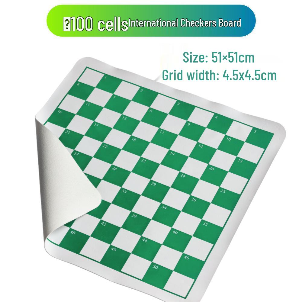 Skládací Přenosná Kožená Šachovnice pro Děti a Studenty - Měkká a Odolná, Dostupná v Malé, Střední, Velké (64 polí)