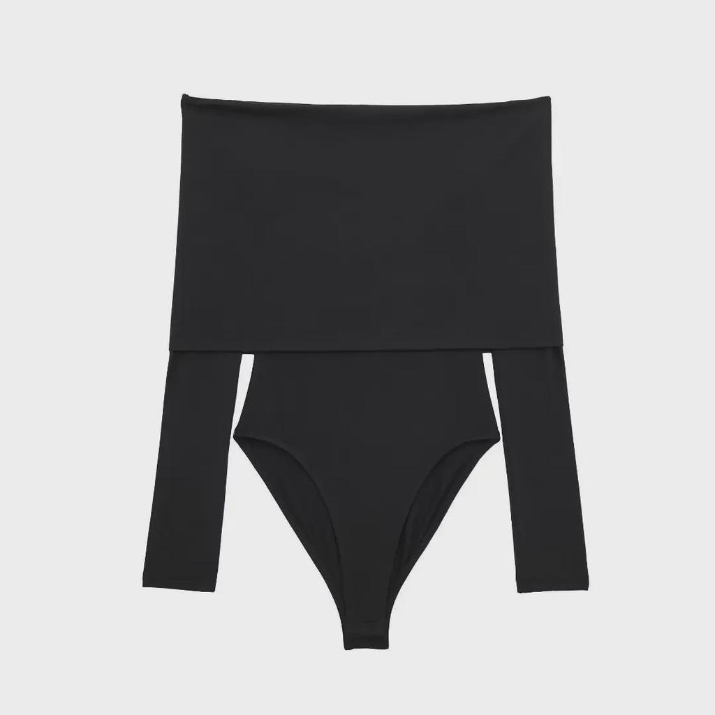 2024 Spring Women's One Shoulder Long Sleeve Bodysuit