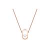Una Sparkling Dance Series Oval Crystal Pendant Necklace Women Necklace Rose-Gold 5468084