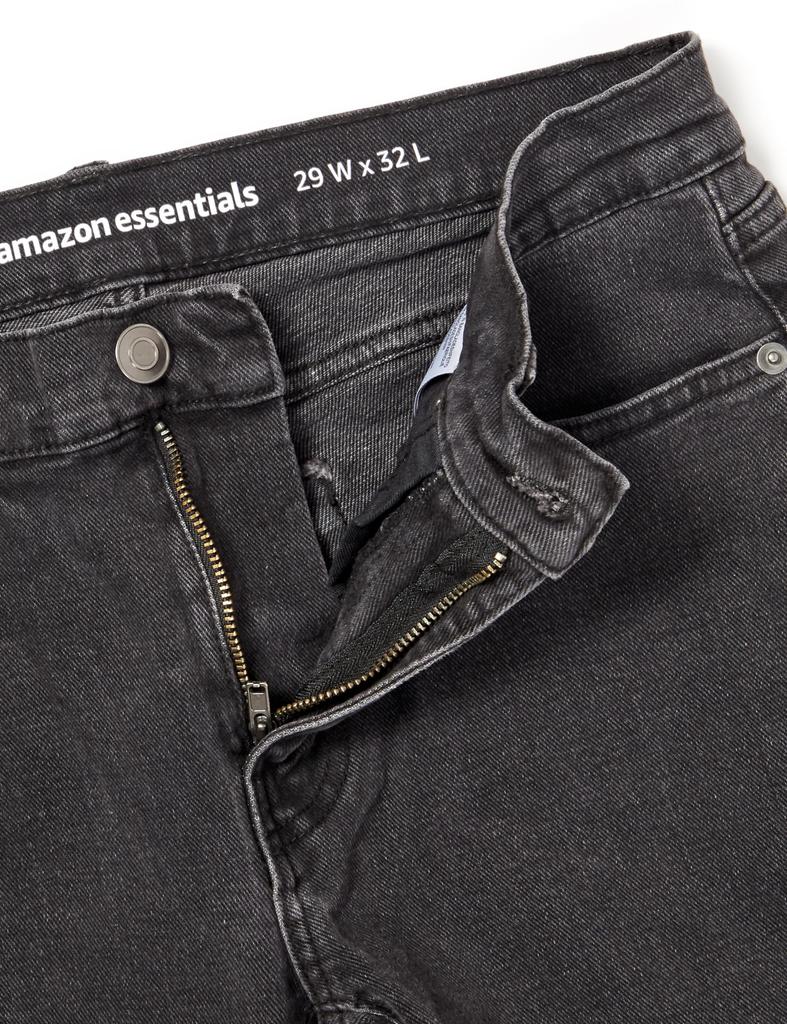 Amazon Essentials Slim Fit Washed Black Sizes Men's Jeans, W30/L34