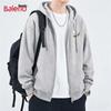Baleno Men's Falling Feather Print Hooded Zipper Sweatshirt