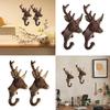 Set of 2 Sturdy Cast Iron Antler Hooks for Coats Towels Decorative Entryway Hangers Home Accessory Daily Casual Use