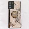 Samsung Note20Ultra Butterfly Ring Stand Phone Case S25 Mirror Water Diamond Anti-drop Protective Case