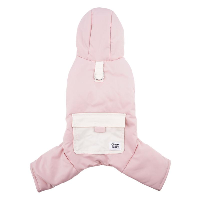 

Dog autumn and winter four-legged cotton clothes contrasting colors can be traced and thickened outer wear cotton clothes Teddy small dog dog clothes M