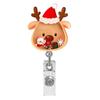 Christmas Badge Reel Holiday Patterned Badge Reel Clip Holiday Pattern Badge Reel Individual Packaged Christmas Id Holder