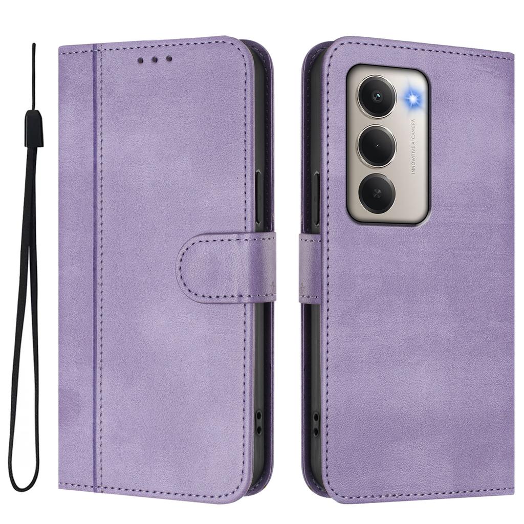 For Xiaomi Redmi 15 4G (EU) (171mm) Cases Wallet Stand Retro Texture Leather Phone Cover with Lanyard