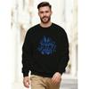 Men'S Casual Round-Neck Sweatshirt with a Happy Easter Design 100% Cotton Printed Long-Sleeve Crew Neck Pullover