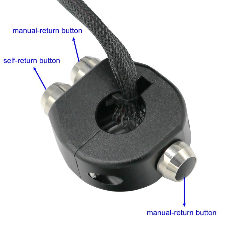 LMoDri 7/8" 22mm Motorcycle CNC Momentary Latching Switch Aluminium Alloy Switch Motorcycle Handle Grips Reset