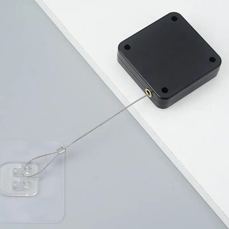 1Pcs Black Punch Free Automatic Sensor Door Closer Automatic Shutdown Device Non Punching Telescopic Sliding Door Device