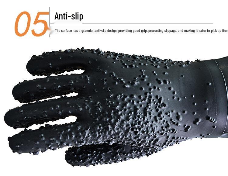 Rutschfeste Verlängerte Gummi-Sandstrahlhandschuhe - Verdickte Schutzausrüstung