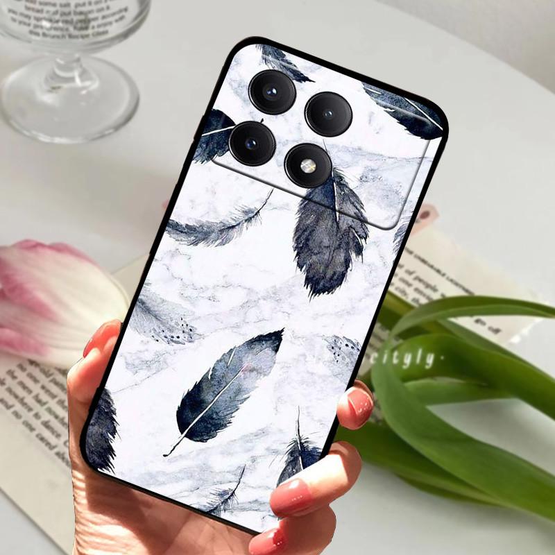 For POCO X6 Pro 5G Case POCOX6 Shockproof Soft TPU Silicone Phone Cover For Xiaomi POCO X6 Pro 5G Capa Cartoon Matte Bumper