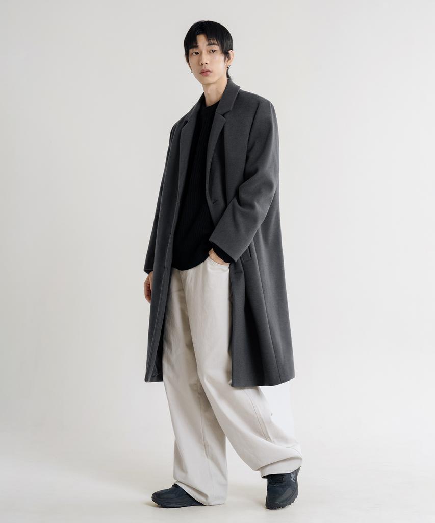 Lemain Second Wool Blend Oversized Single Coat [Charcoal]