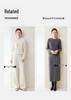 Women's Pure Cashmere Waffle Knit Round Neck Base Layer