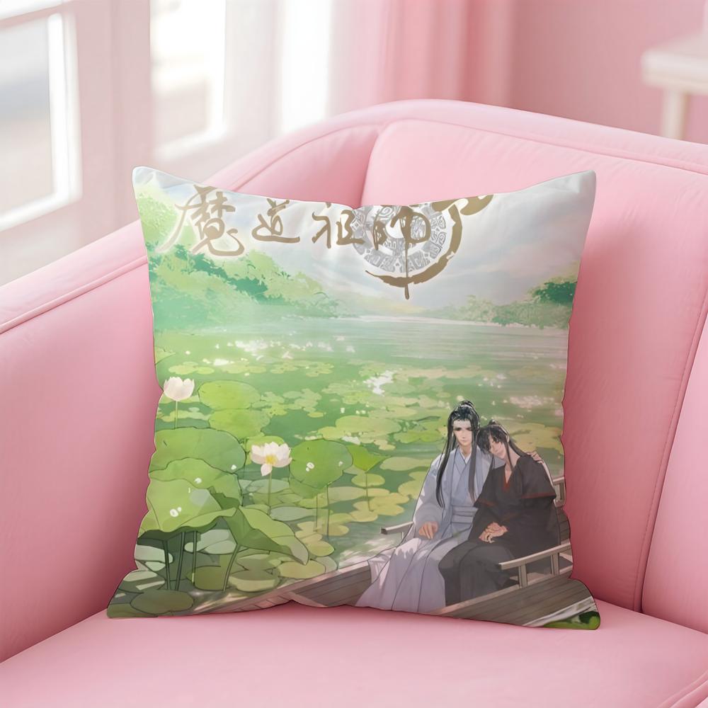 Anime Antique Mo Dao Zu Shi Cushion Cover Pillow Case Soft Skin Friendly Fabric Comfort  Concealed Zipper