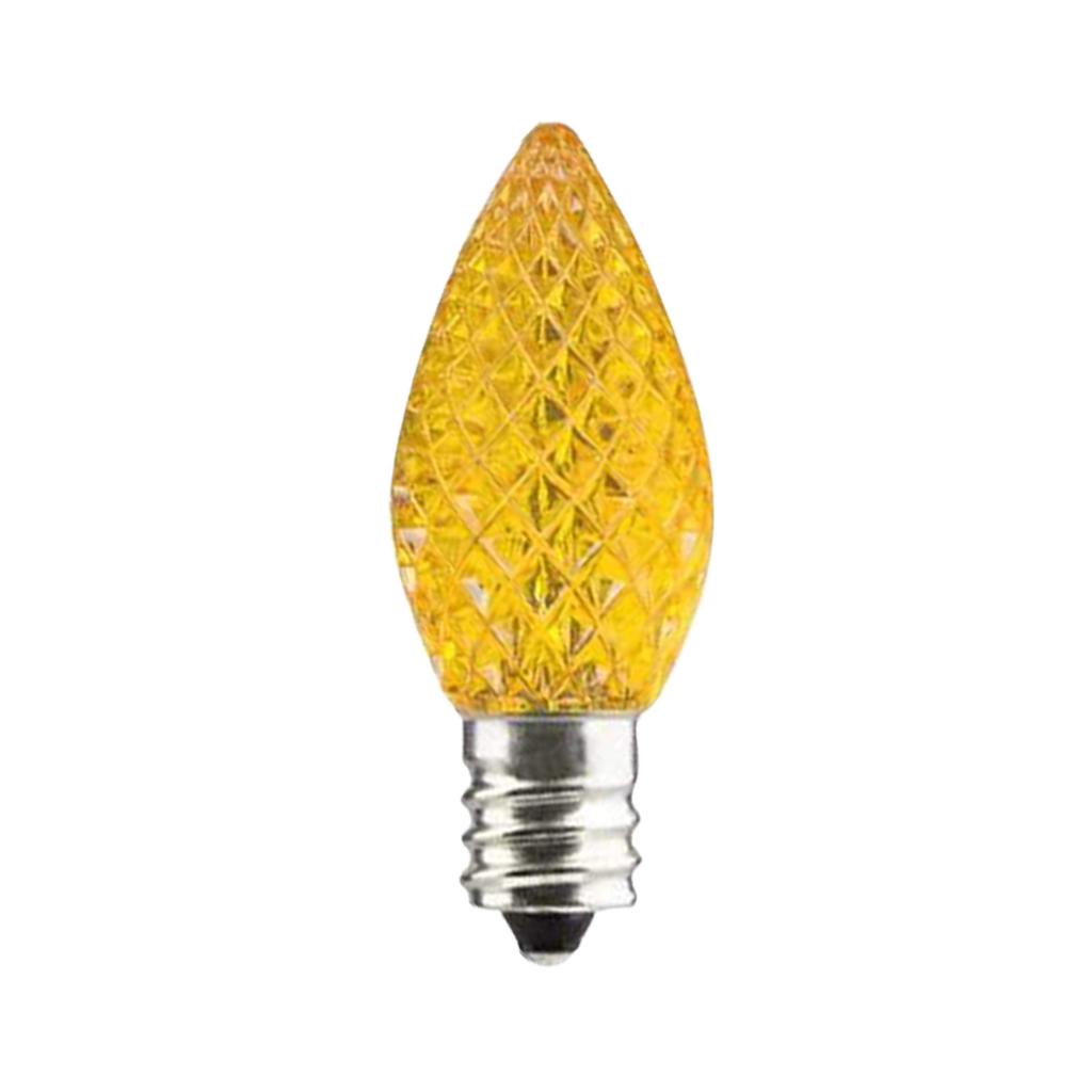 Lâmpada de Natal LED de Reposição, 0,8W, Adequada Para Cordões de Luzes de Exterior, Lâmpada de Natal Certificada de Grau Comercial, /2 Suporte de Vela.