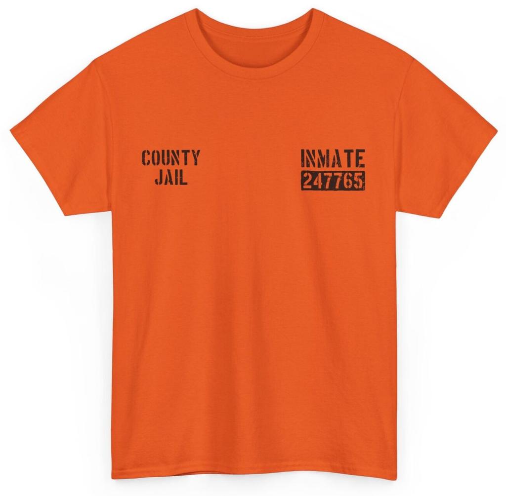 Membro del Mese Costumi da Prigioniero T-shirt Prigione della Contea