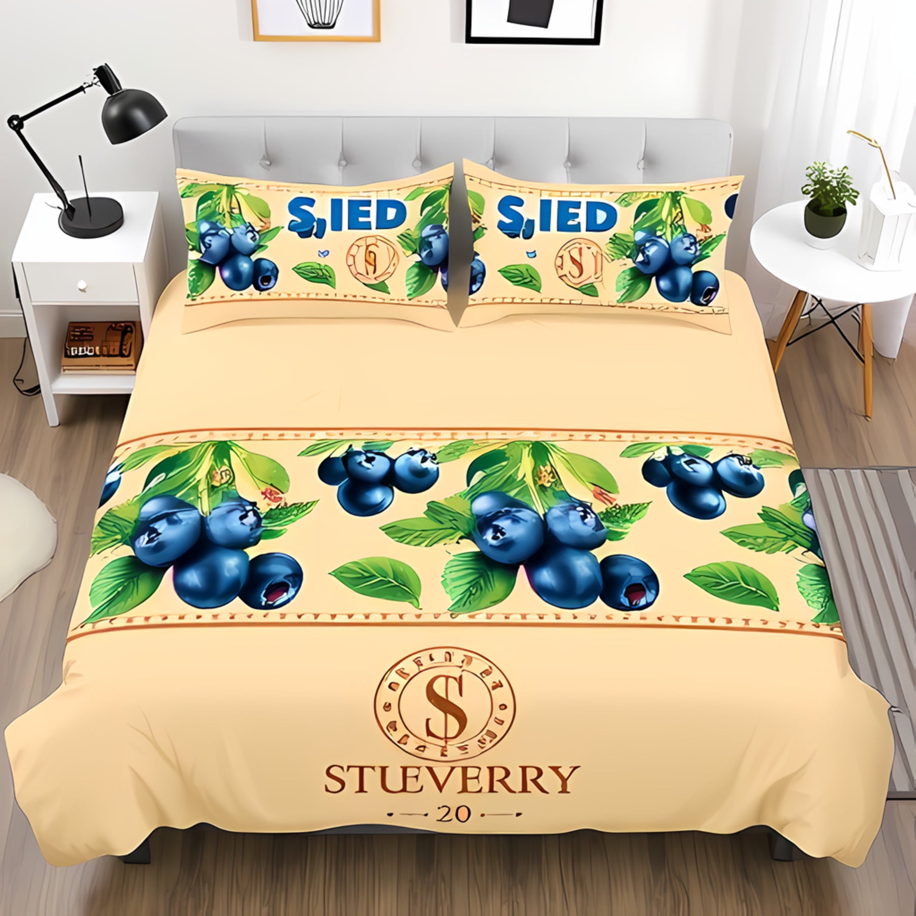 

Comforter Blueberry Rustic Wooden Design With Elegant Scripted Accent Cozy Bedding For Inviting Bedroom Ambiance Warm Comforter (quilt)-EU Single(135*200cm)3pcs