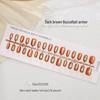 Nail Art Gilded Cat's Eye Blush Tips - 30-Piece Set, Handmade & Ready-to-Wear In XS/S/M