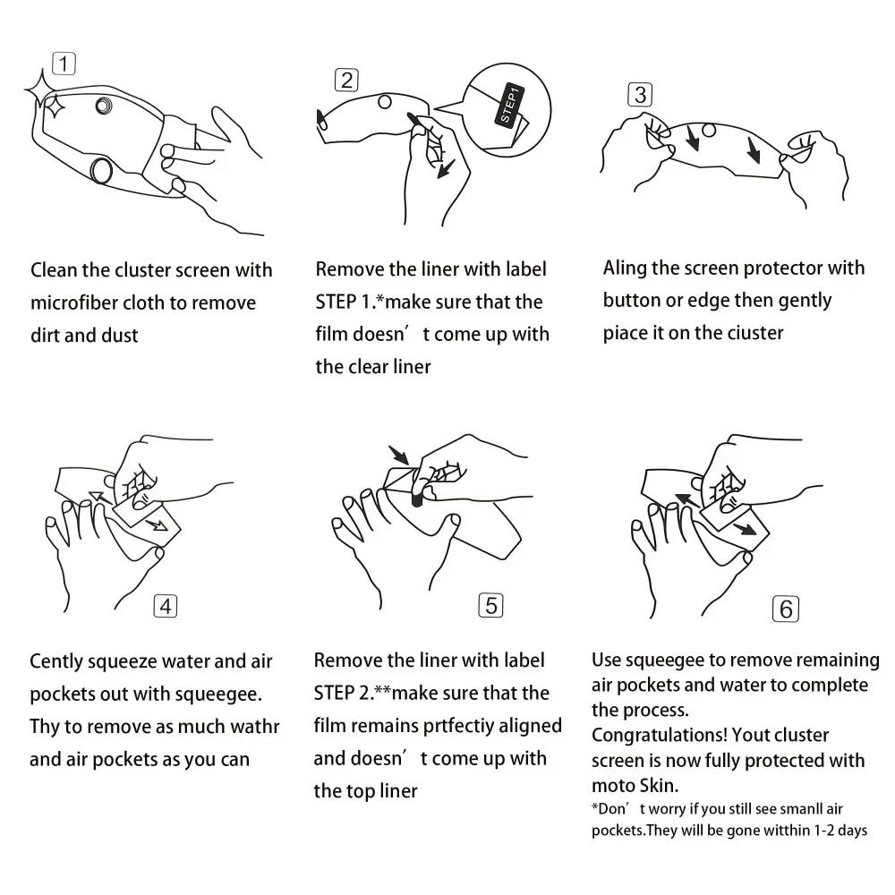 FORZA 750 2021 - Motorrad Kratzschutz für Instrumentenbrett-Display Armaturenbrett Schutzfolie Instrumentenfolie (1 SET)