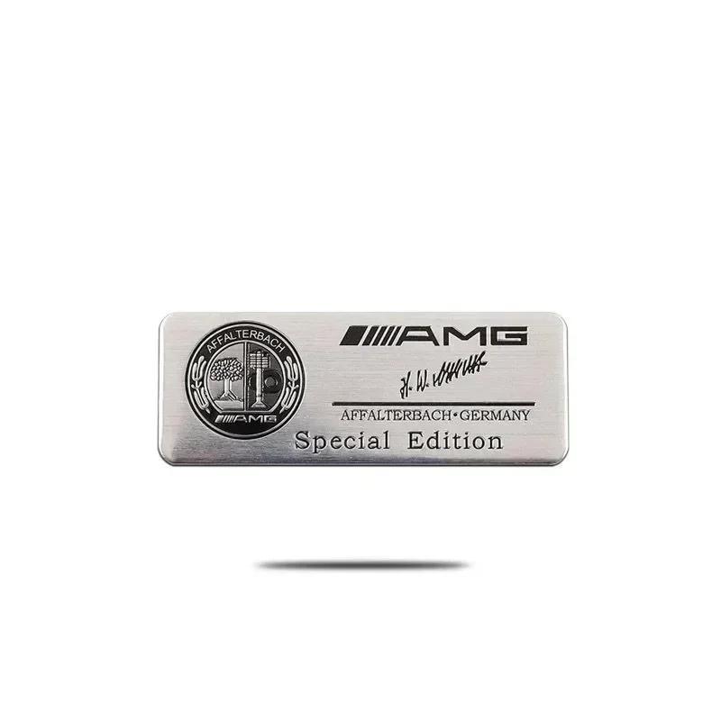 80x30mm Alloy Car Rear Trunk Emblem Sticker Decoration for Mercedes Benz AMG E320 C180 W205 G500 W210 W211 CLA CLK CLS GLA SLK