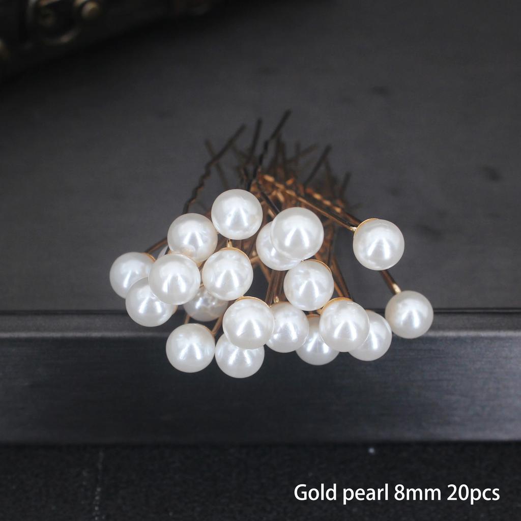 Fashion Pearl Bridal U-shaped Pin Metal Barrette Clip Hairpins Rhinestone Wedding Hairstyle Design Tools Women Hair Accessories