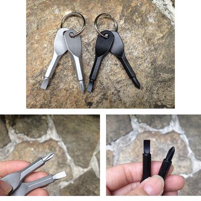 Stainless Steel Phillips Screwdriver Straight Screwdriver Keychain 6*3*1CM