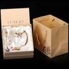 Household Enamel Colored Flower Glass Water Cup Round Coffee Cup Breakfast Milk Juice Cup