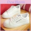 Timeless White Korean Female Flat Leather Sneaker For Sports And Students
