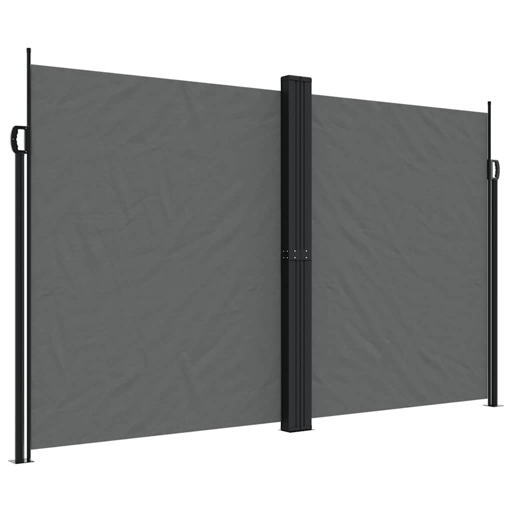 Einziehbare Seitenmarkise Anthrazit 200 x 600 cm