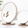 Wooden folding vanity tabletop stand adjustable and beige mirror, mirror, mirror, swivelable, (13.512.8 cm)