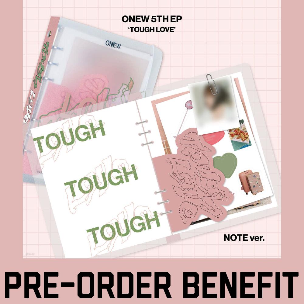 Pre-order ONEW 5th EP Album TOUGH LOVE Towel Note ver. & SHOP POB