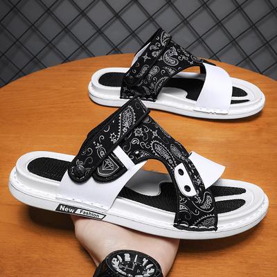 Letní nové módní pantofle sandály plážové boty velká velikost ležérní jedna bota dva způsoby nošení svrchní oděv trendy muži
