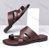 Men's Flat Slippers Summer New Outdoor Breathable Casual Soft Sole Beach Shoes Lightweight Comfortable Fashion Non Slip Sandals