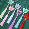 1PC Pearl Phone Bag Butterfly Tassel Hanging Ornament Embroidery Exquisite
