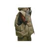 Adidas Originals X Hamcus FW23 Solid Color Three-Stripe Logo Zip-Up Hooded Down Jacket Unisex Outerwear Khaki IY5050