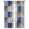 Geometric Triangle Tulle Curtains For Living Room Sheer Curtains For Bedroom Kitchen Window Curtain