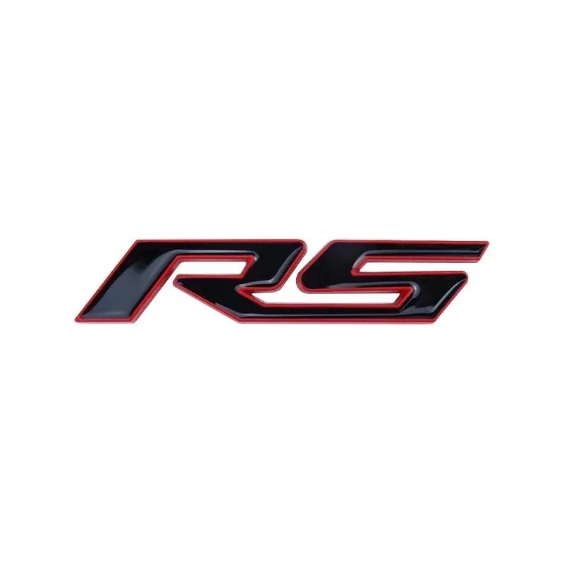3D Metal Red Black Logo RS Emblem Letters Car Badge Trunk Decal For Chevrolet Chevy Blazer Onix Sonic RS Stikcer Accessories CI5