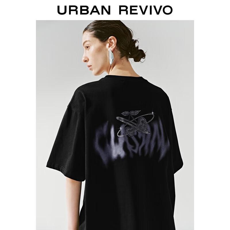 UR 2025 Autumn Street Print Loose Cotton T-Shirt M