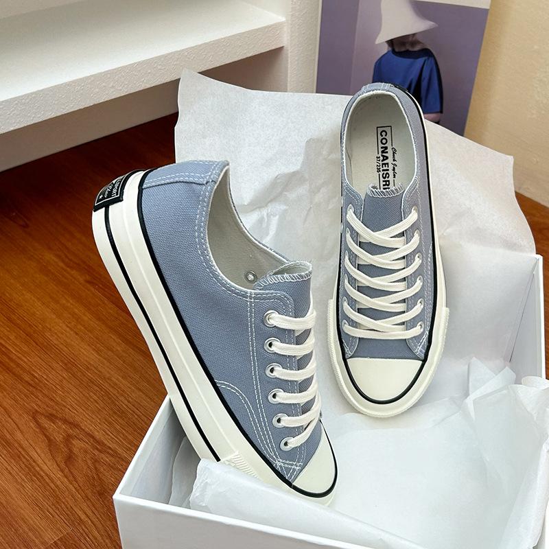 Autumn student's low-top canvas shoes women's classic versatile ins board shoes retro casual single shoes