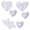 2pcs Decoration Mold Love Heart Shaped Figurine Silicone Mould for DIY Lovers