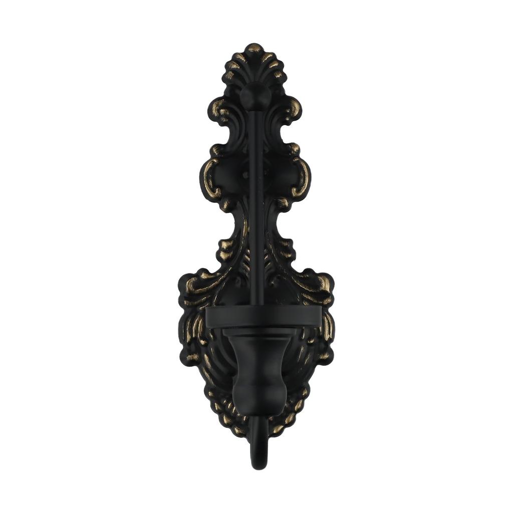 Vintage Distressed Wall Candle Holder for Living Room Decor Cast Iron Taper Candle Sconce for Elegant Home Ambiance