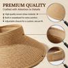 Wide Brim Women's Sun Hat Open Top Straw Hat New Ponytail Hats  for Summer