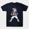 Men Black Print T-shirt Phil Simms 8-Bit Quarterback Retro Pixel Tribute No-Cut Transfer Paper Print Cotton Tshirt