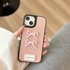 For Apple 16 Leather Solid Color Mobile Phone Case Simple for IPhone15Promax Bow 17 Women's Model 14