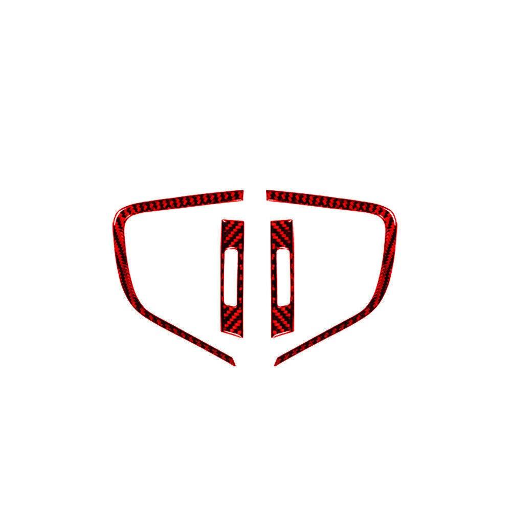 6Pcs Red Carbon Fiber Inner Air Vent Outlet Cover Trim For Honda CR-V 2017-