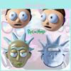 Máscara de PVC Engraçada do Professor Rick And Morty Para Halloween Cosplay