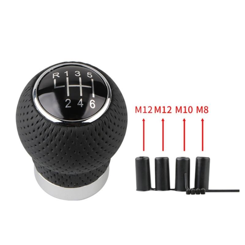 Manopla de Câmbio de Couro para Carro, Alavanca de Câmbio Manual, Substituição de Manopla Elegante de Couro para Veículos Manuais